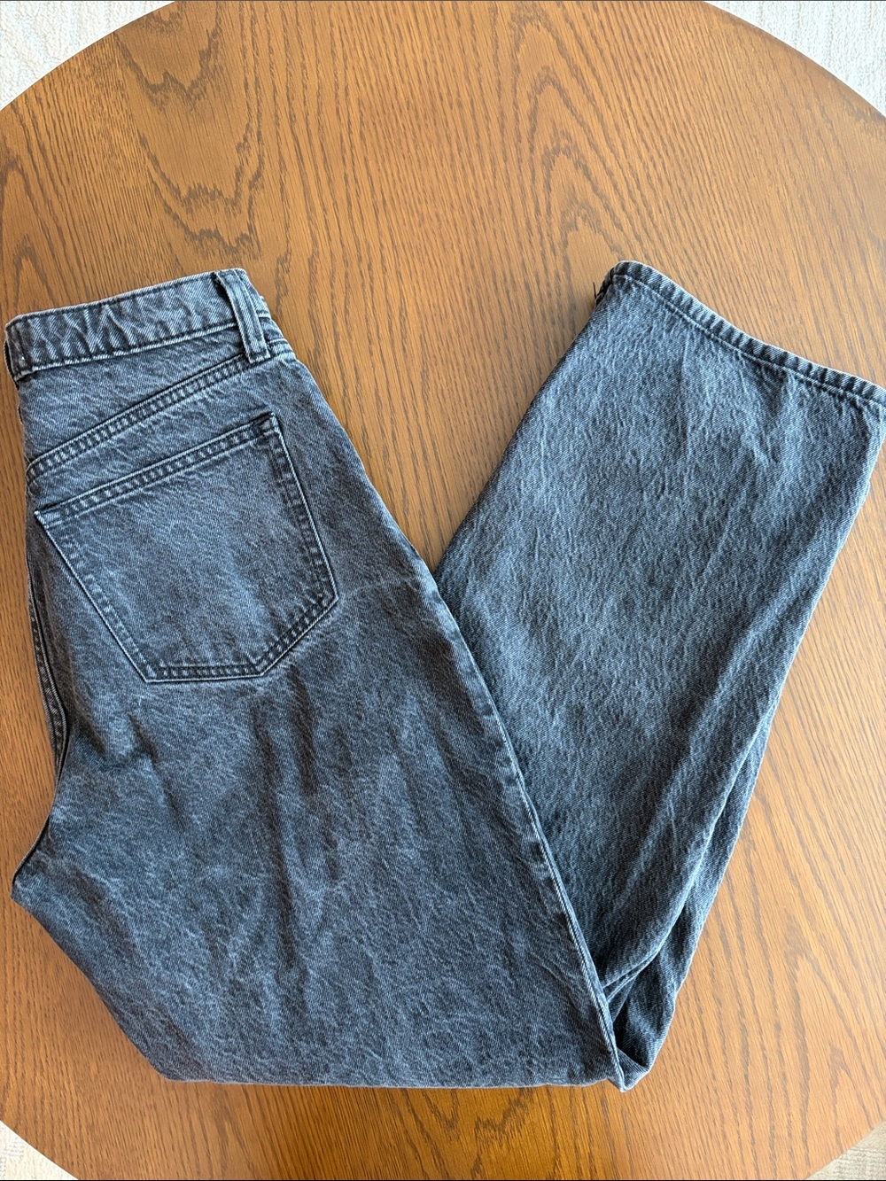 Abercrombie Curve Love The Loose High Rise Jeans - Black Wash - Picture 4 of 5